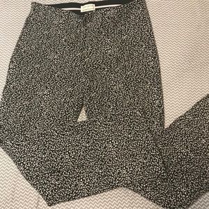 Anthropologie The Essential Crop Flare Pant Small Black/White